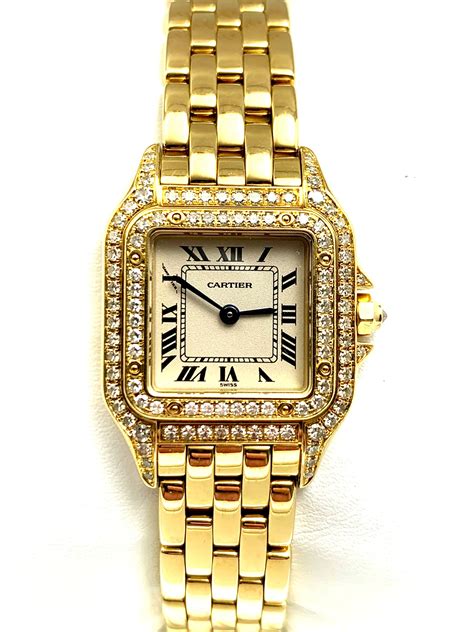 vintage cartier gold watch|value of old cartier watches.